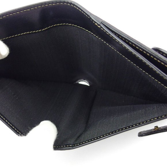 Authentic FENDI W hook purse pecan beige PVC ~ leather Auth used - Picture 6 of 9